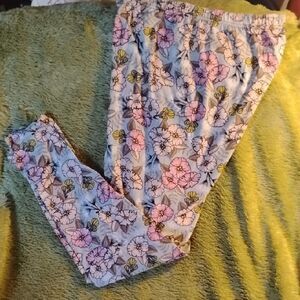 Leggings Depot Floral Print Jeggings - Pink and Yellow